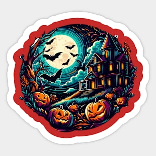 Haunted Night: Halloween Spookhouse Sticker